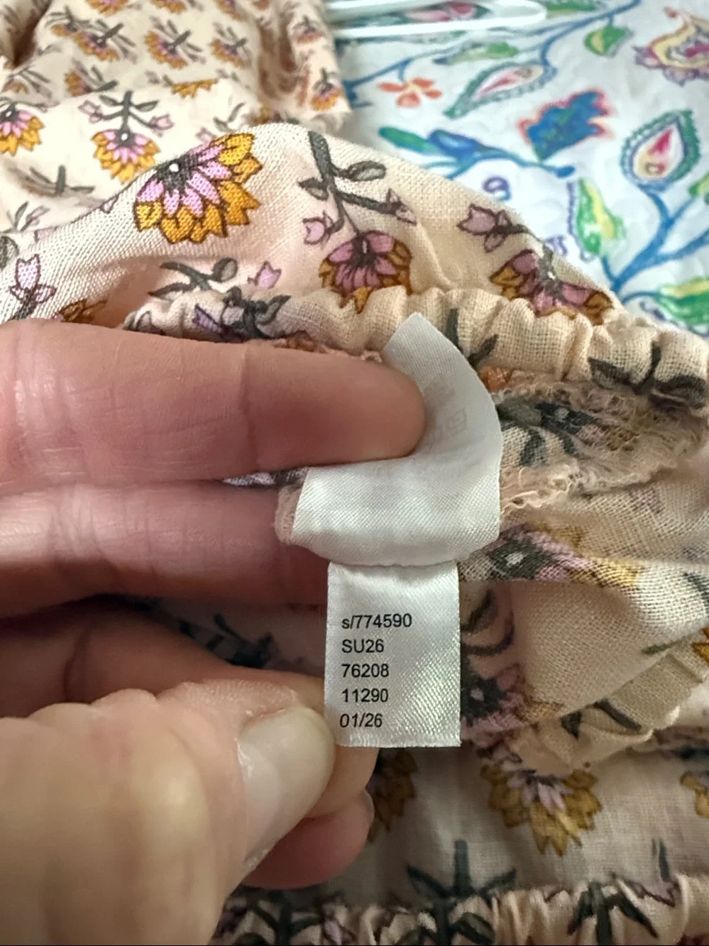 LOFT beach 2026 Linen Blend Floral Maxi Skirt Size: L Retro - Picture 8 of 8